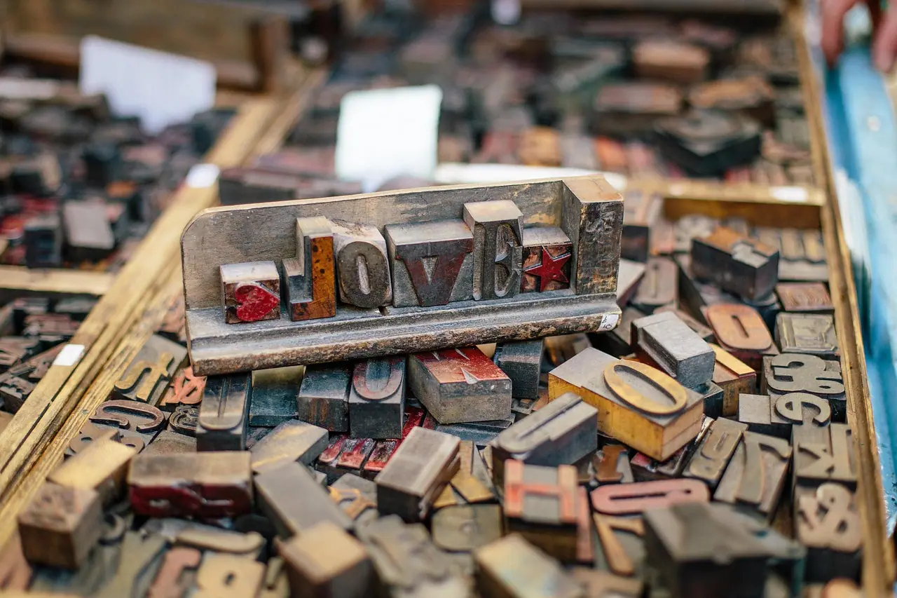 Photograph: woodtype, wood blocks, wood type