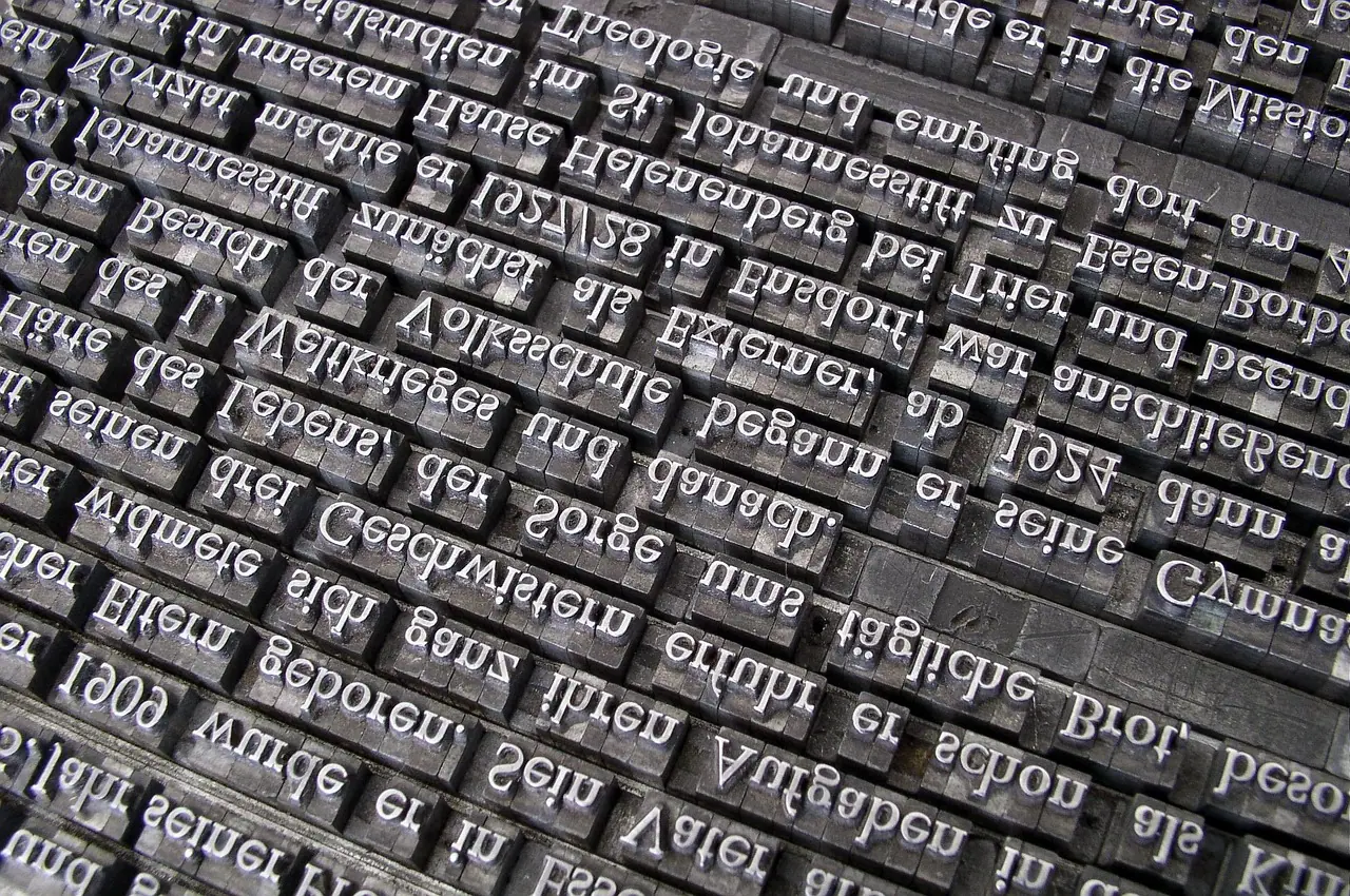 Photograph: writing, lead set, letterpress