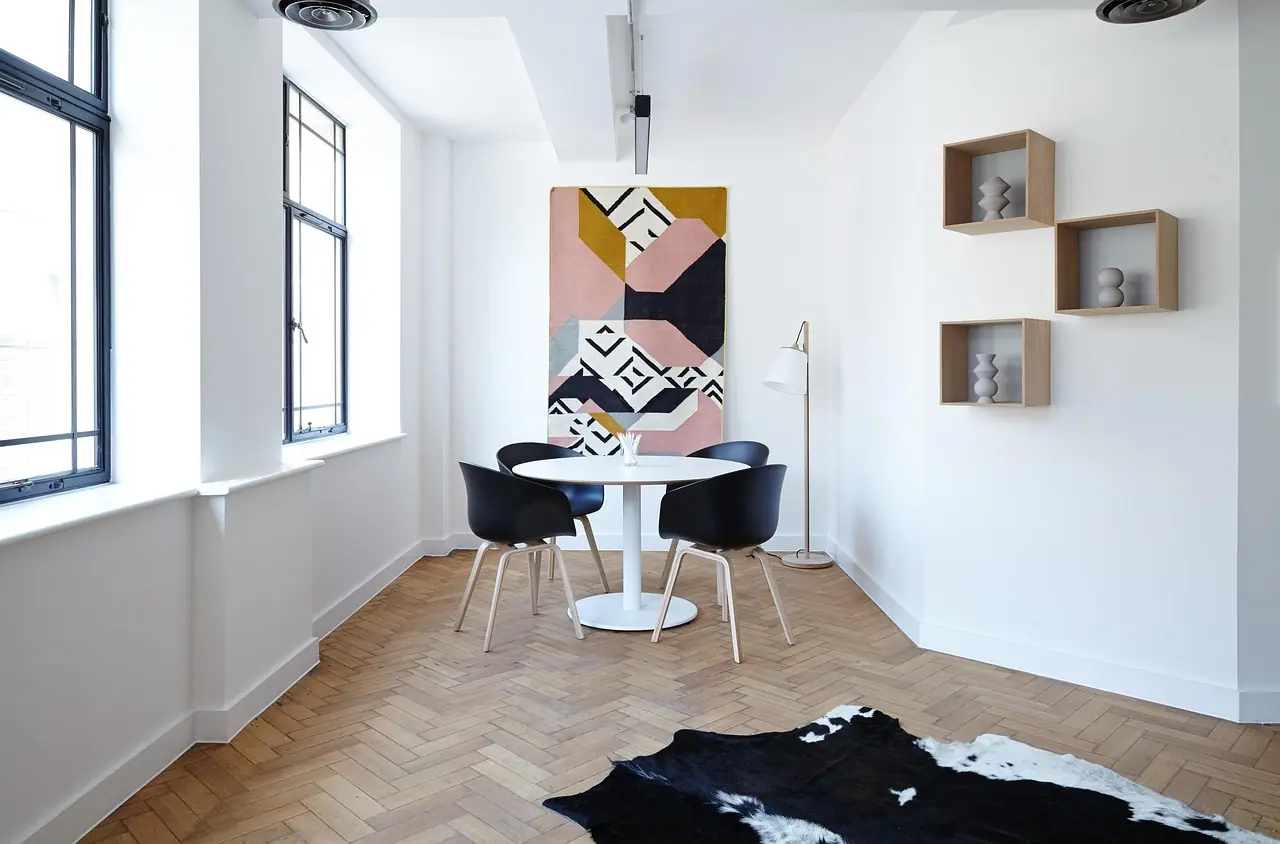 Photograph: chairs, living room, table