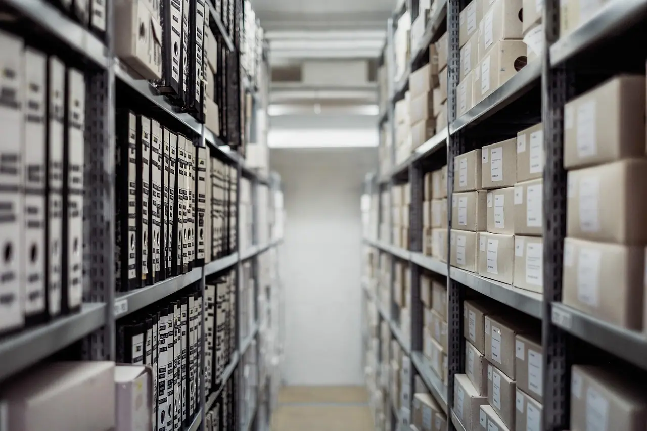 Photograph: archive, boxes, shelf