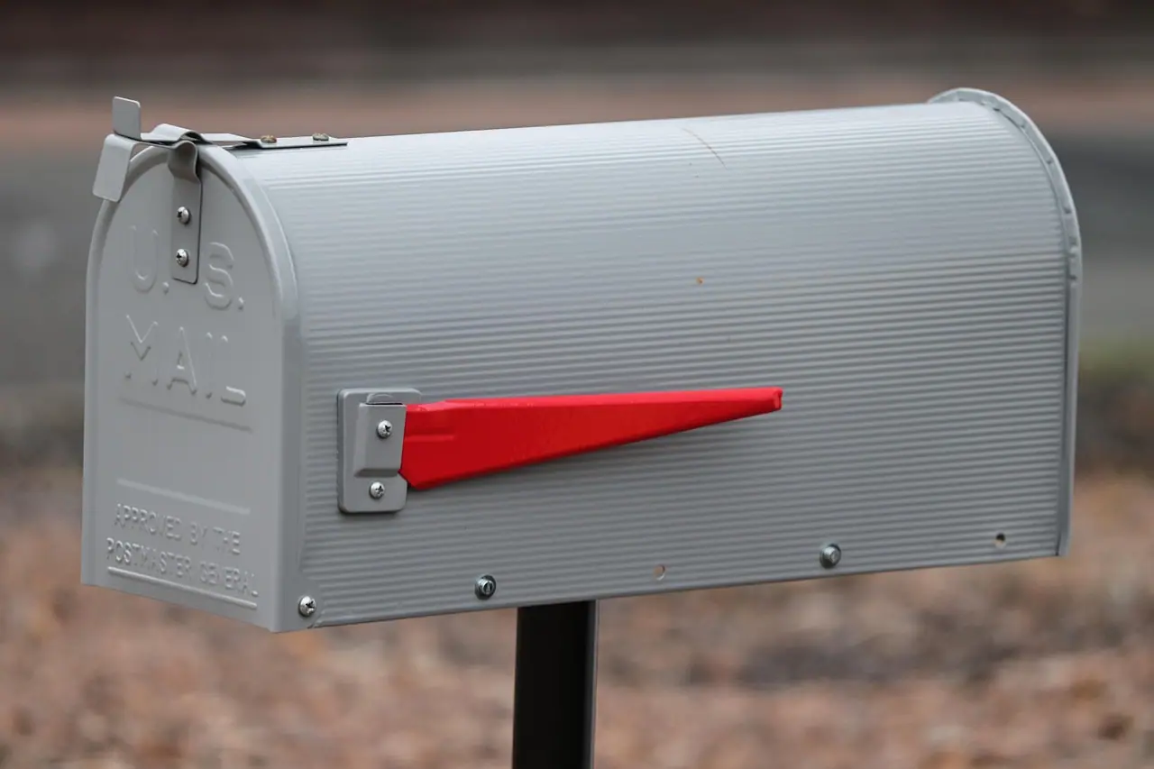 Photograph: postbox, letter box, metal
