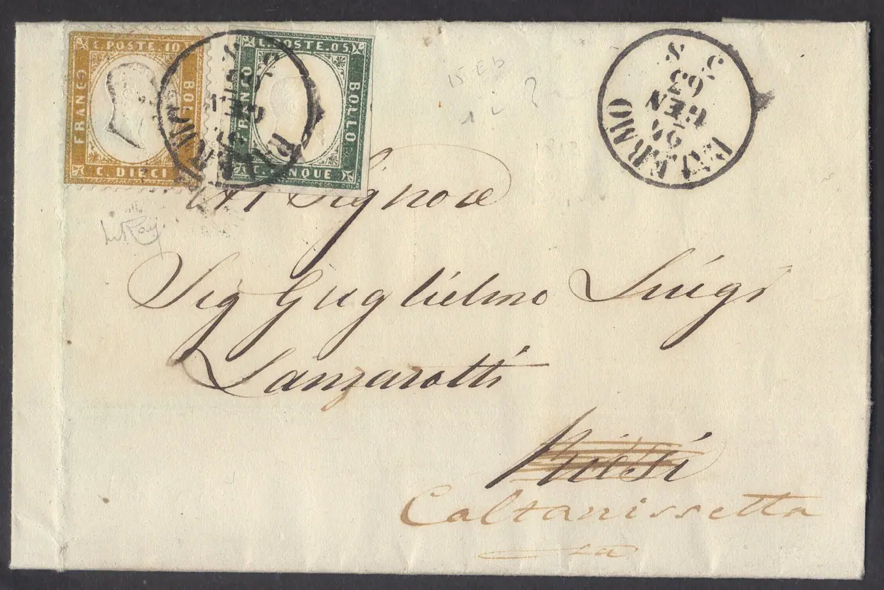 Photograph: kingdom, sardinia, postage stamps