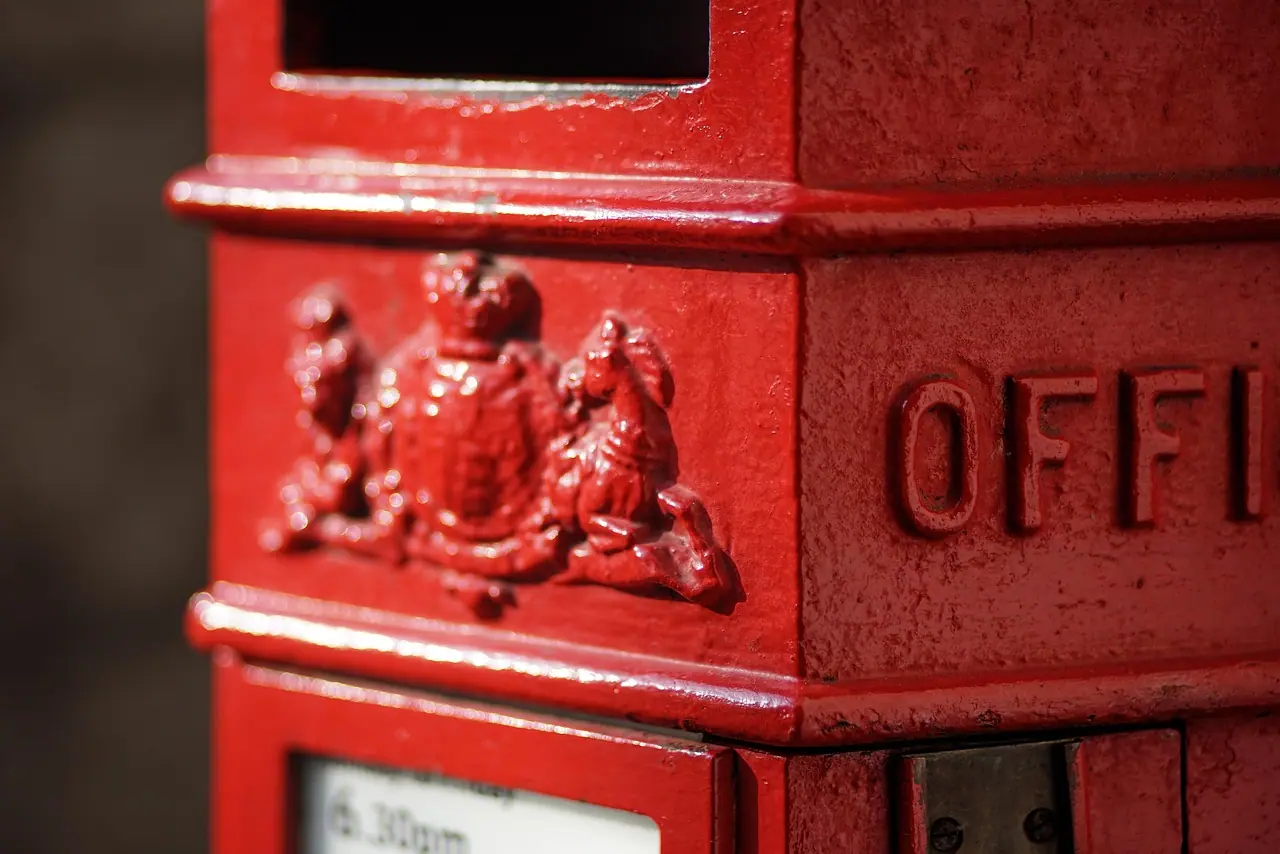 Photograph: mailbox, england, red