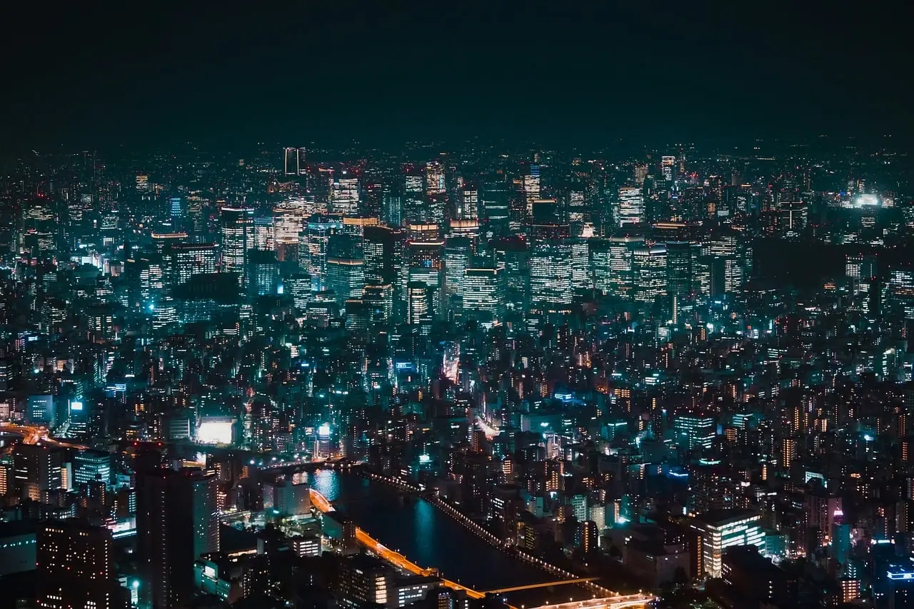 Photograph: bridge, city, dark