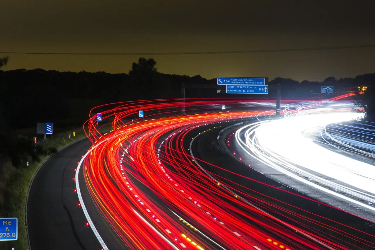 Photograph: traffic, highway, lights