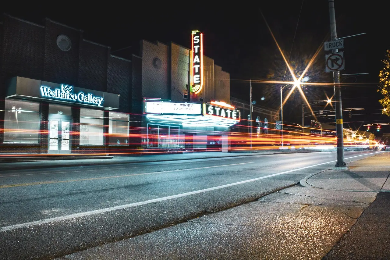 Photograph: night, road, city