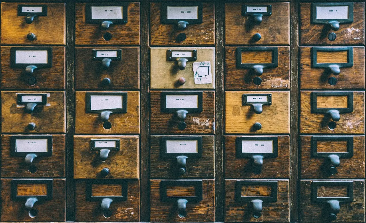 Photograph: boxes, drawers, mailboxes
