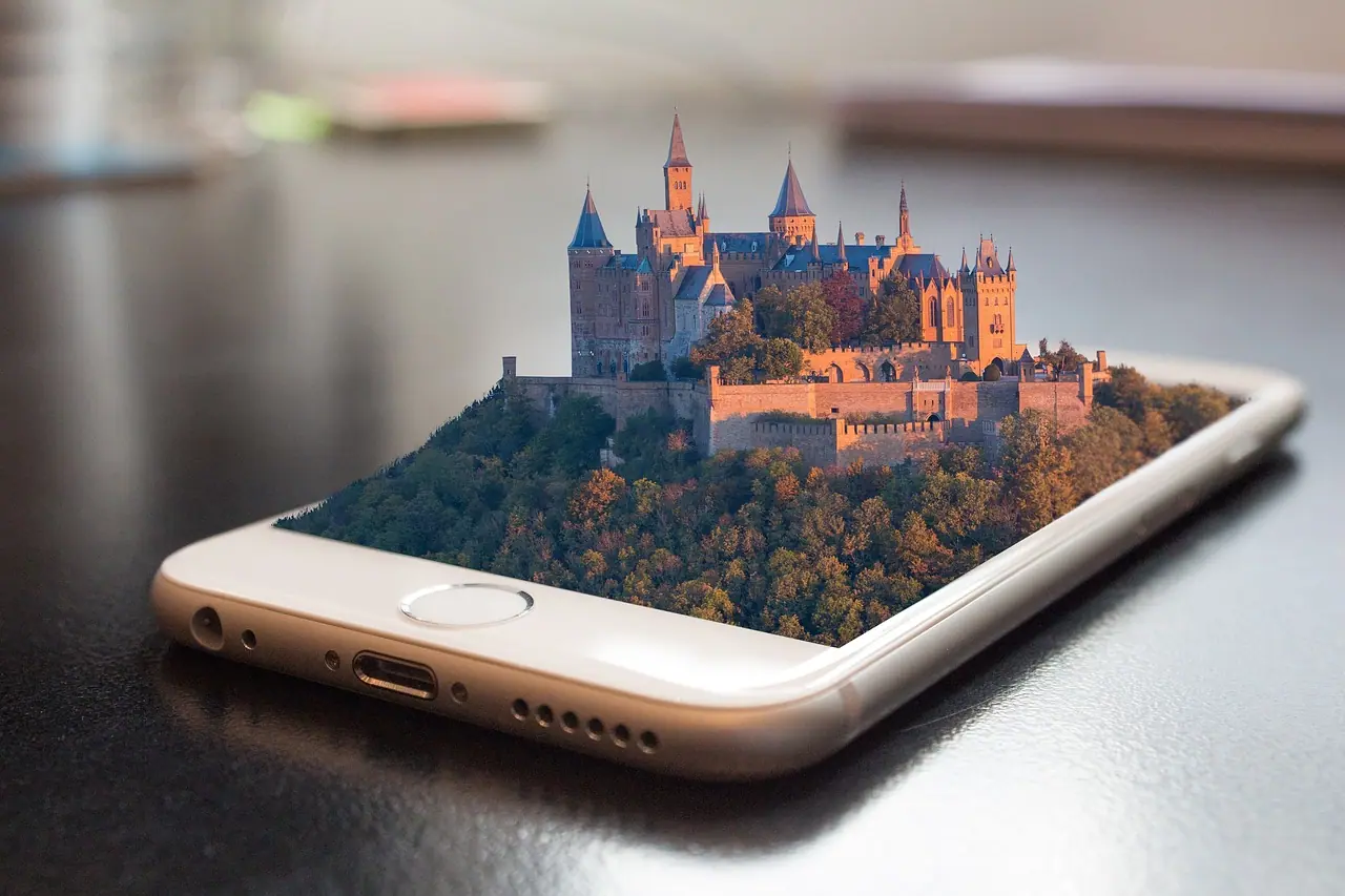 Photograph: mobile phone, smartphone, hohenzollern castle