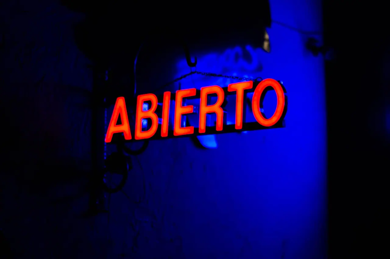 Photograph: neon signs, night, nightclub