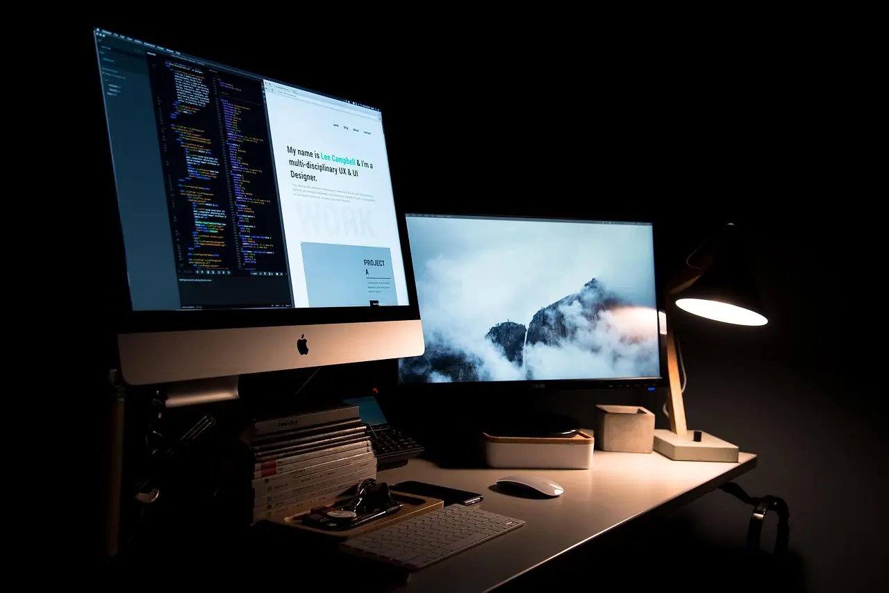 Photograph: apple, books, computers