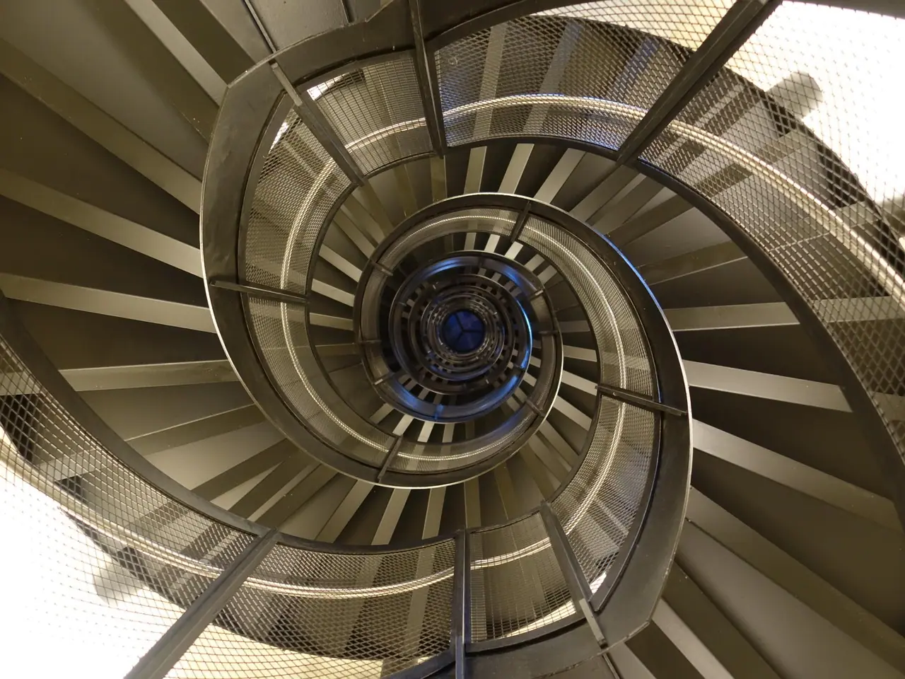 Photograph: spiral staircase, spiral, metal